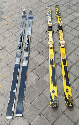 palos esquís fibra
