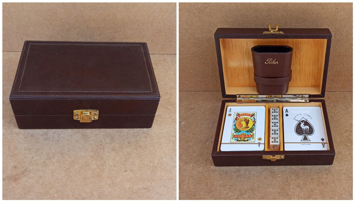 Caja forrada dados y cartas. Ref 50S. 11x17x6