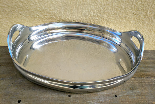 Bandeja metal con asas. Ref 242523. 45x37x10