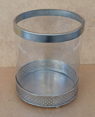Portavelas metal y cristal. Ref 50-1771. 
