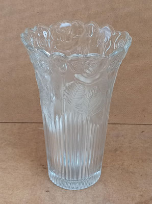 Jarrón cristal vintage. 20x12