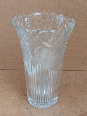 Jarrón cristal vintage. 20x12