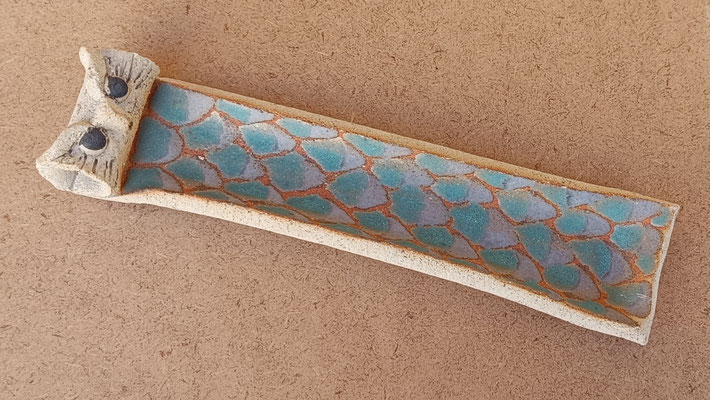 Quemador de incienso búho cerámica. Ref PB. 22x5x3