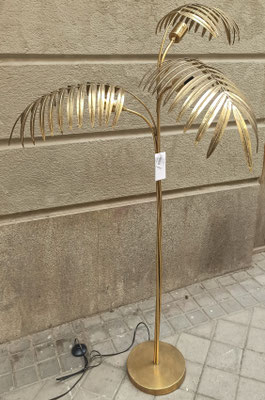 Lámpara pie palmera aluminio. Ref 38285. 146 cms