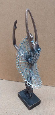 Maniquí joyero metal. Ref 69417. 30x13x8