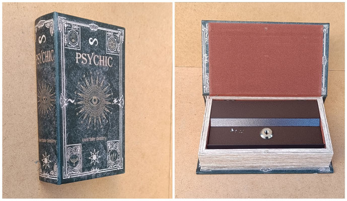 Libro caja fuerte con llave Psychic. Ref 24920. 21x13x5