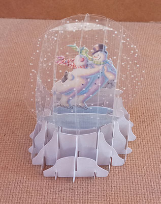 Postal bola de nieve plegable con sobre 