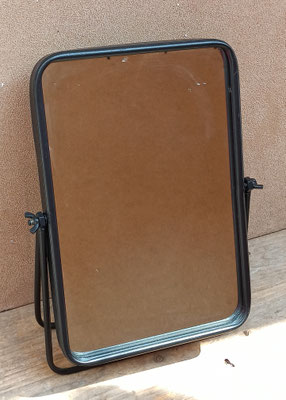 Espejo de mesa metal. Ref 77339. 35x24x7