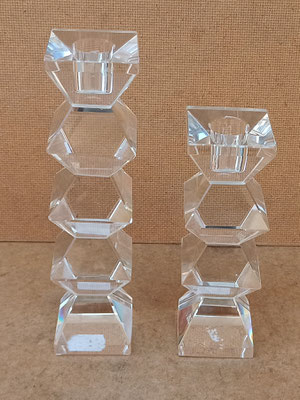 Portavelas cristal. Grande ref 19522 (20x5x5). Pequeño ref 19521 (16x5x5)