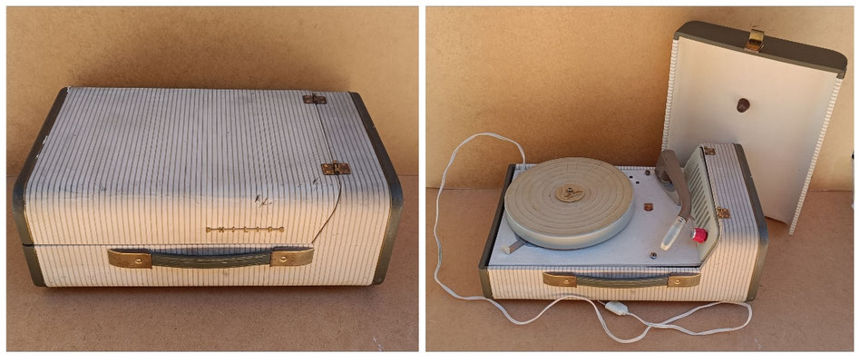 Tocadiscos portátil Philips con maletín modelo AG9548. 15x25x40