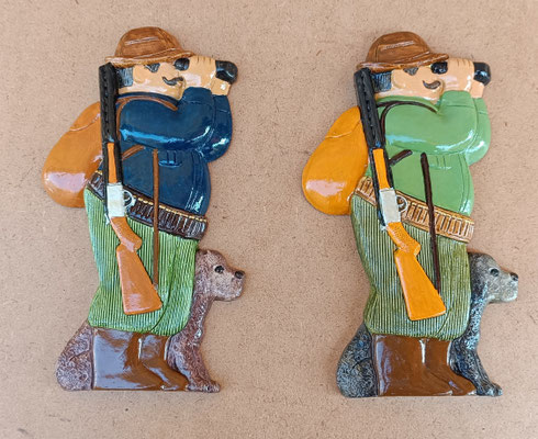 Cazador cerámica para pared. Ref 690. 25x15