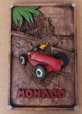 Cuadro cerámica relieve Mónaco. 35x25