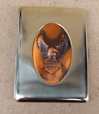 Pitillera aluminio Harley Davidson relieve. Ref 3023042. 11x8x1