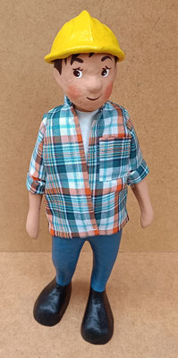 Albañil cartón fallero artesano. Ref 201800569. 34x12x7