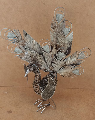 Pavo real metal. Ref 34766. 37x29x8