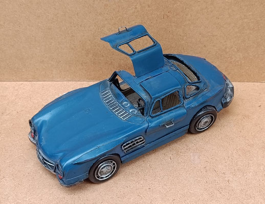 Coche hojalata puertas abatibles. Ref 1354. 10x27x12