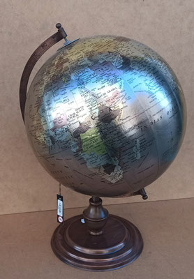 Globo terráqueo base metal. Ref 76348. 52x40
