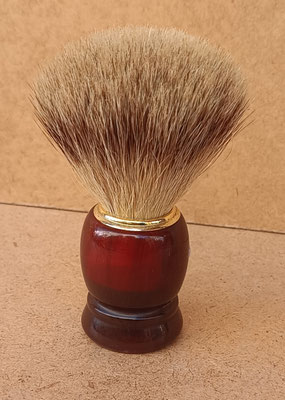 Brocha de afeitar pelo de tejón punta de plata o super badger. Posible Omega. 9x6