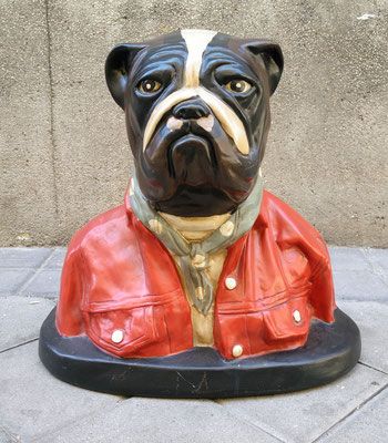 Busto Bull dog cerámica
