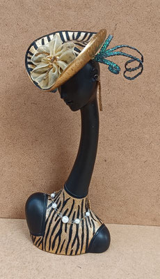 Cabeza de mujer resina. Ref 47816. 25X10X7