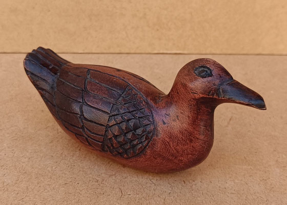Pato madera tallada. Ref ELo473. 15x5x7