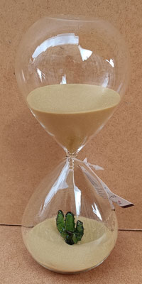 Reloj arena cristal cactus. Ref 22190001. 20x8. 30 minutos