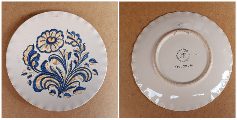 Plato cerámica Ceramical hecho en España. Ref 154/18. 28 cms 
