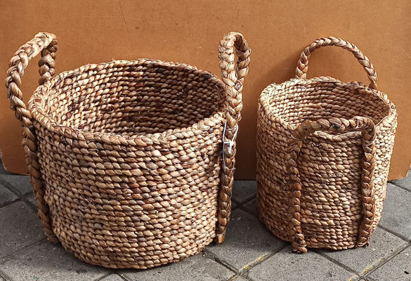 Cestos Jacinto de agua. Ref 1042. Grande 36x35. Pequeño 32x33.