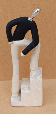 Figura pasta de piedra y metal. Ref 21521. 31x9x6,5