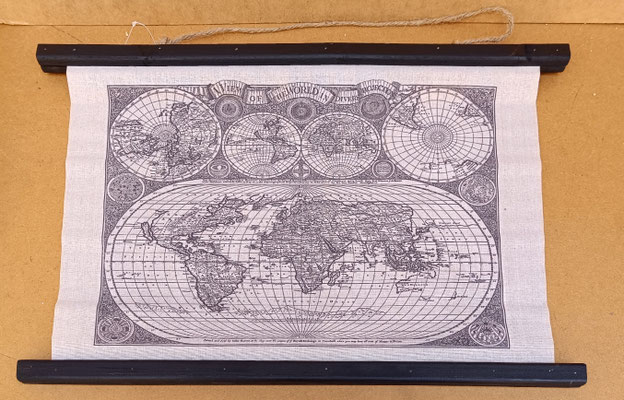 Lienzo pergamino de tela impresa. Ref 24844. 60x43x2