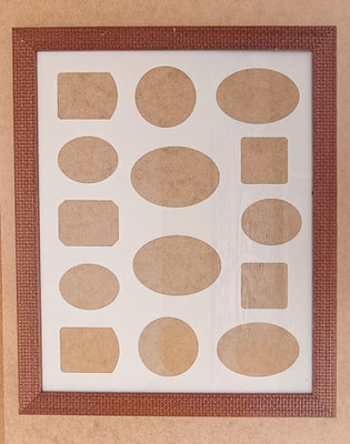 Marco madera para pared. Ref 199174. 46x56 exterior. 48x38 interior