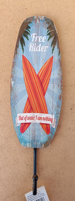 Percha tabla surf madera. Ref 12802. 33x10x6