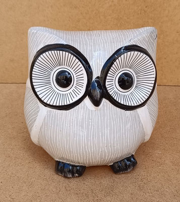 Búho cerámica. Ref 26054. 14,5x13x14