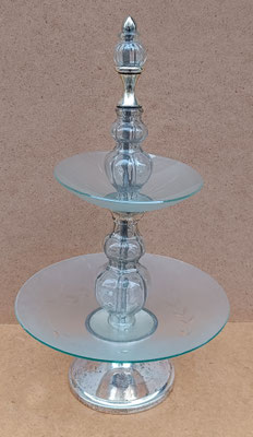 Frutero cristal vintage 2 pisos. 50x30