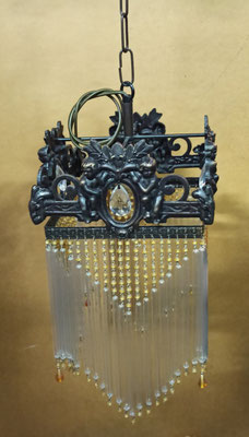 Lámpara cristal y bronce. Ref 9862. 36x20x20