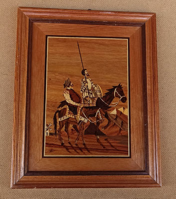Cuadro marquetería Quijote. Ref 3995. 23x29
