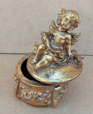Caja Ángel resina. Ref 4971/075C. 14x7