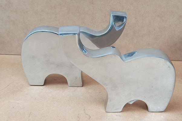 Sujetalibros aluminio elefante. Ref 15134. 13x14x2,5