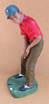 Jugador de golf resina. 58x21x23