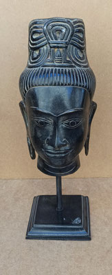 Cabeza de Buda metal. Ref 52465. 34x13x11.