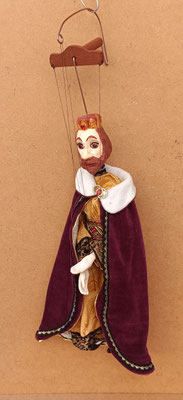 Marioneta rey Praga. Ref PRAG02. 42x13. Bastidor 14 cms
