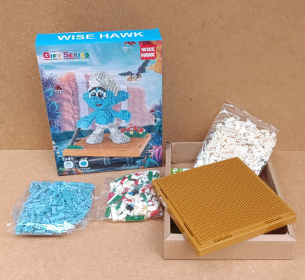 Juego construcción bloques Pitufo. 1163 piezas. Ref MB2493. 