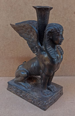  Portavelas bronce esfinge. 28x16x10