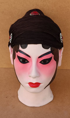 Cabeza escayola opera china. Ref GOY1. 33x25x15
