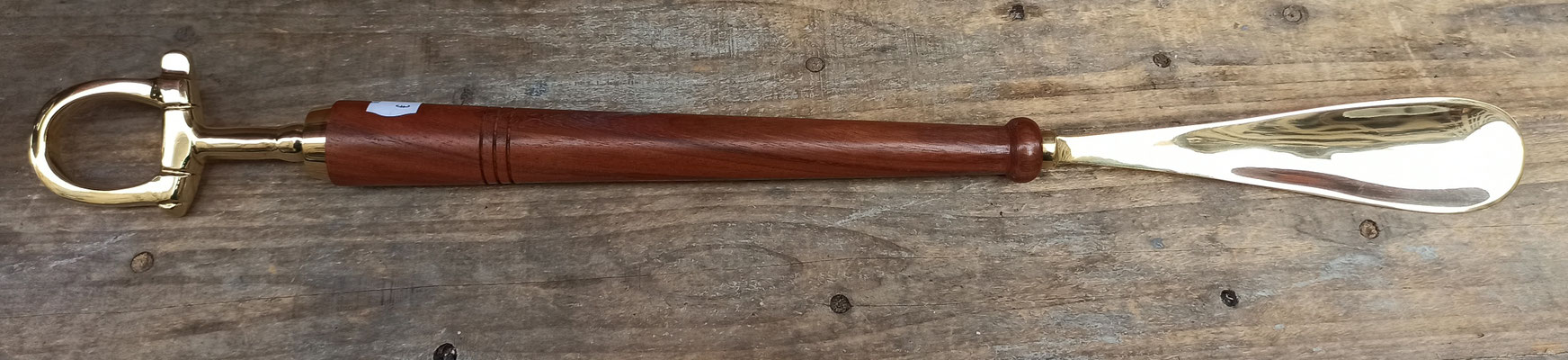 Calzador latón y madera. Ref 19334. 51x4