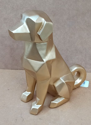 Perro origami resina. Ref 6PR3721. 24x20,5x9,5