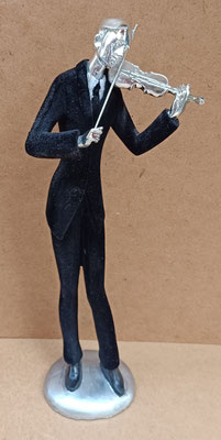 Figura violinista resina. Ref 46273. 41x16x9