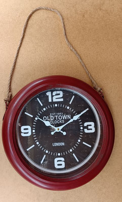 Reloj pared metal. Ref 79077. 65X40X8