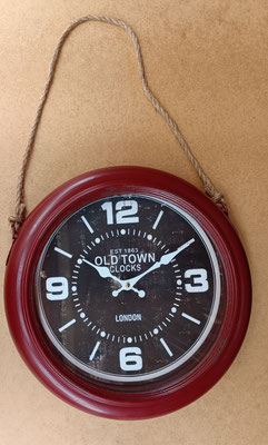 Reloj pared metal. Ref 79077. 65X40X8