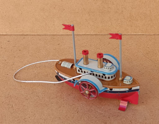 Mini barco vapor colgar. Ref MM276. 8x10